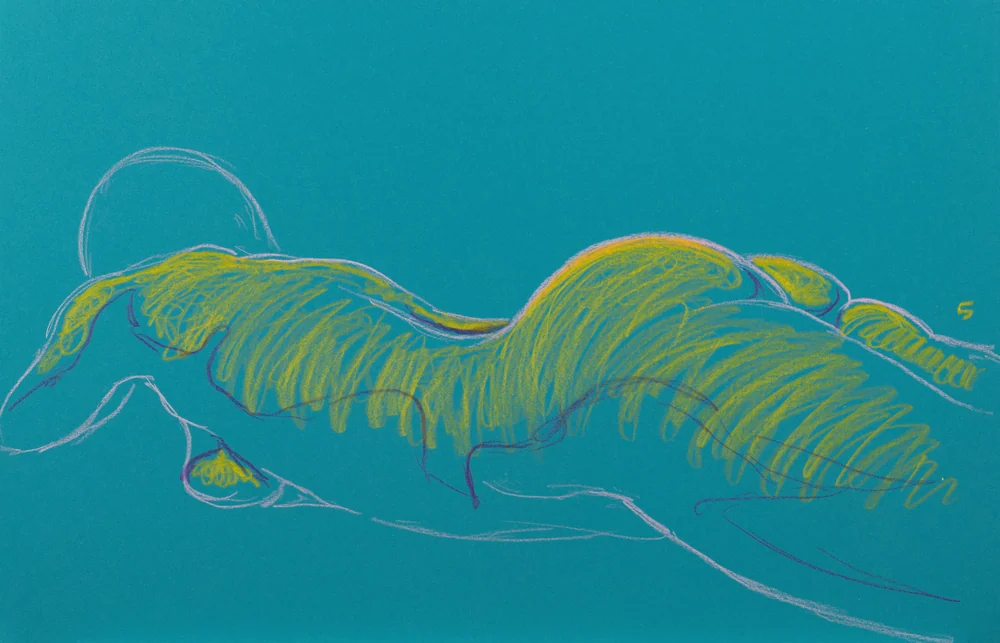 Lying-prone figure, side view by Riley Adamson