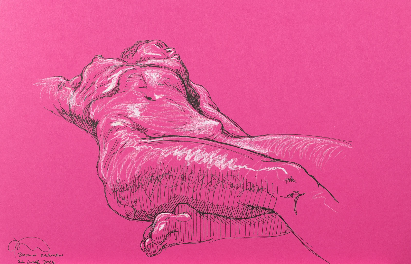 Lying-supine figure, from-below view by Riley Adamson
