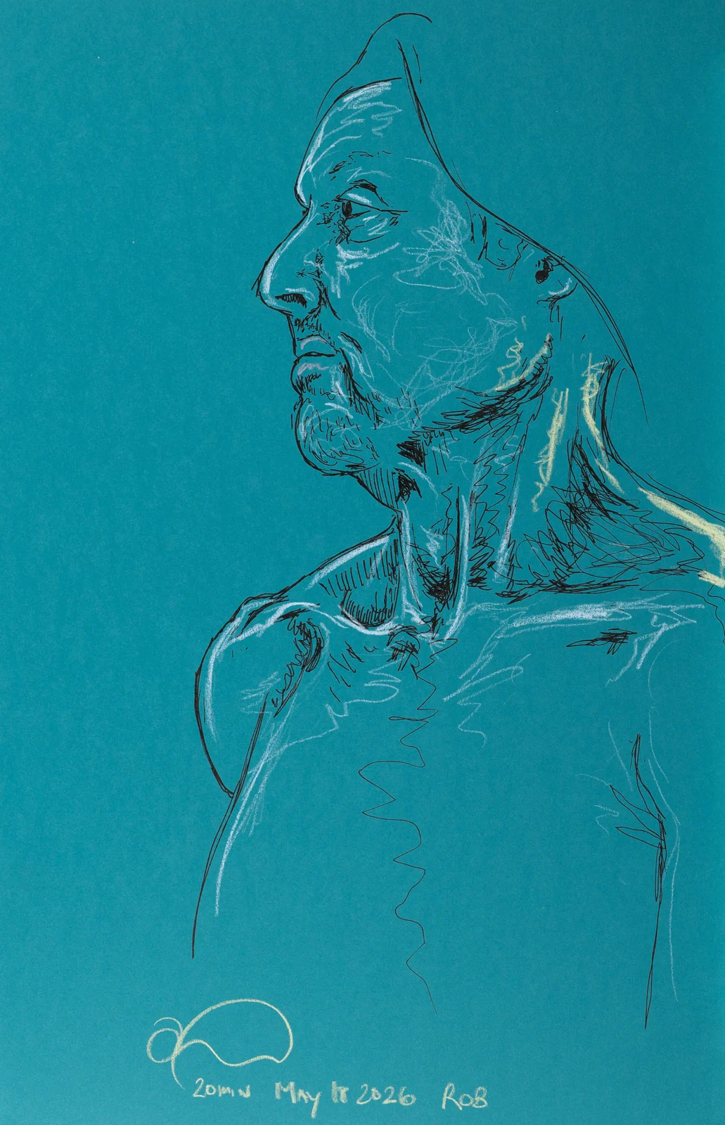 Standing figure, side view by Riley Adamson