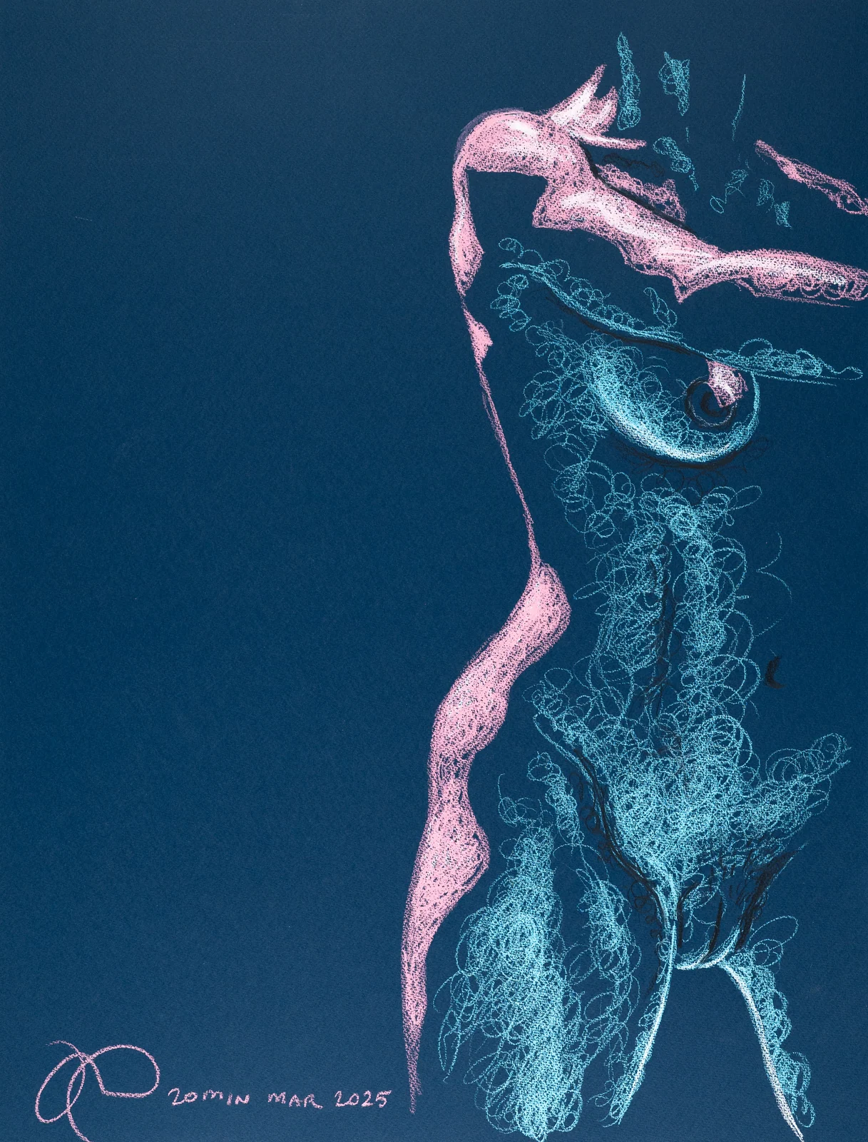 Standing figure, side view by Riley Adamson