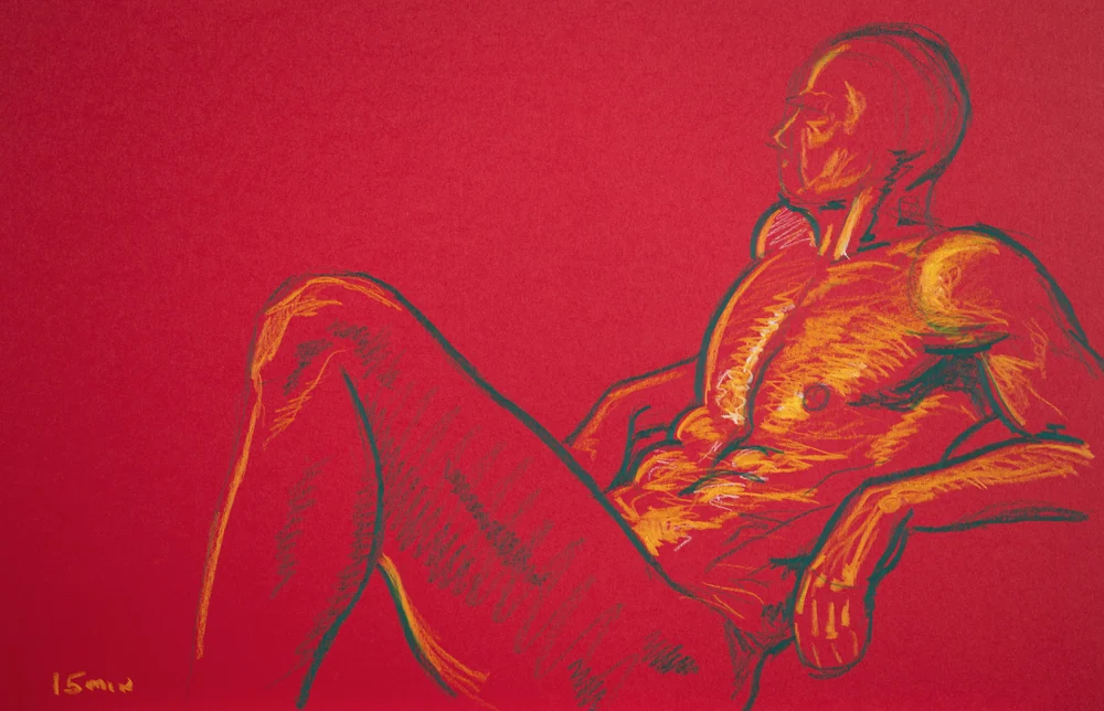 Seated figure, side view by Riley Adamson