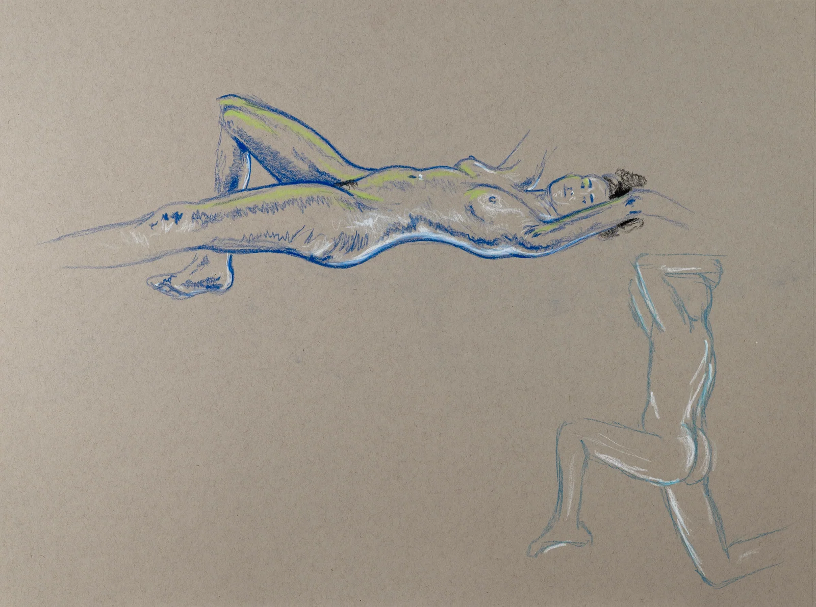Gesture sheet, 2 poses by Riley Adamson