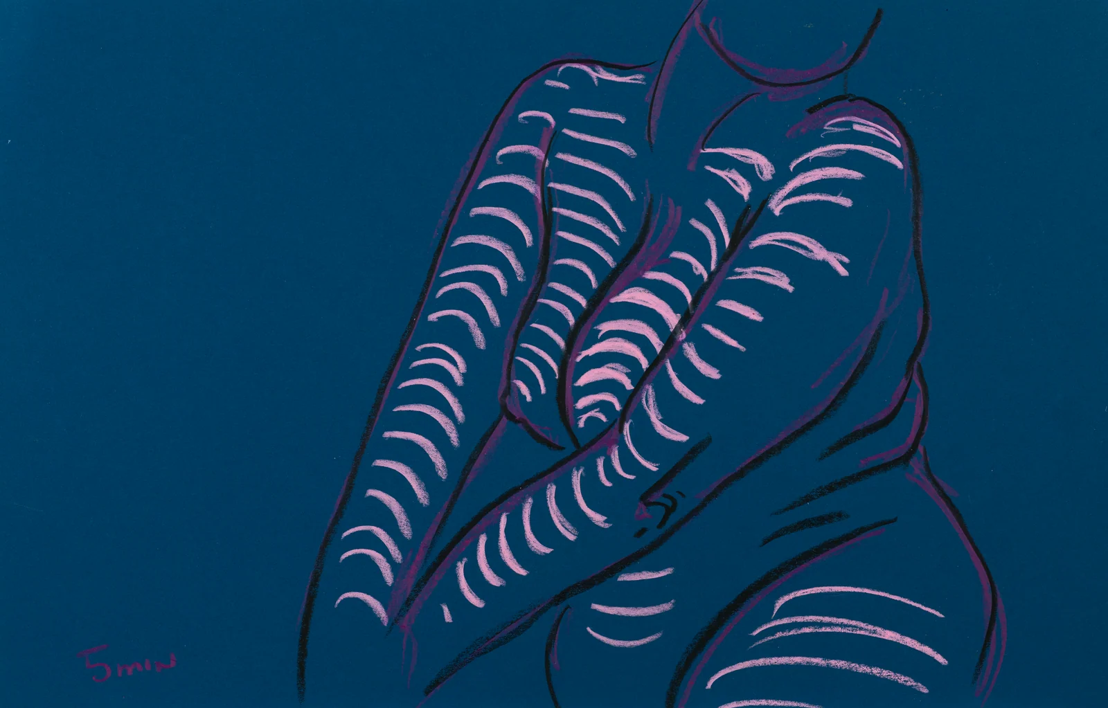 Seated figure, side view by Riley Adamson