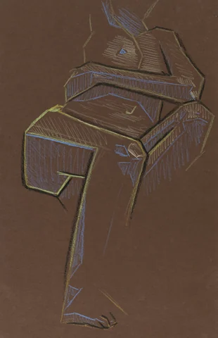 Seated figure, front view