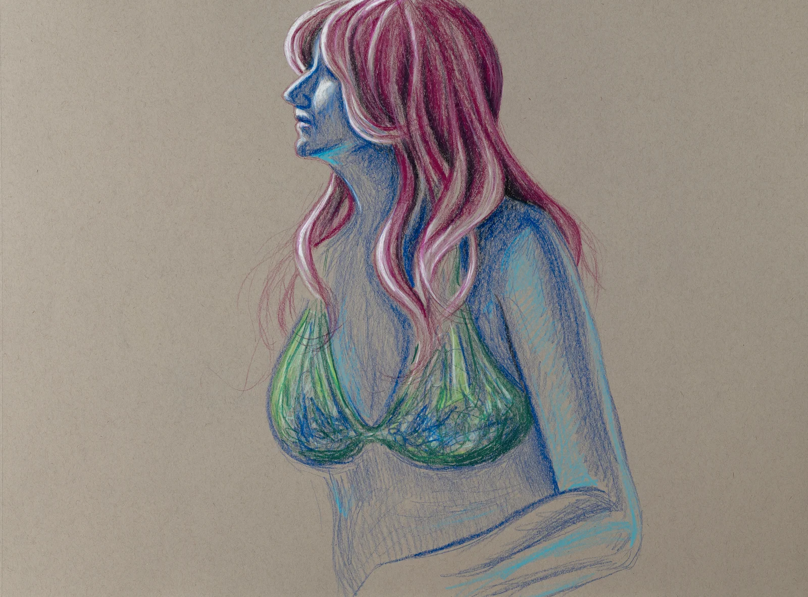 Seated figure, side view by Riley Adamson
