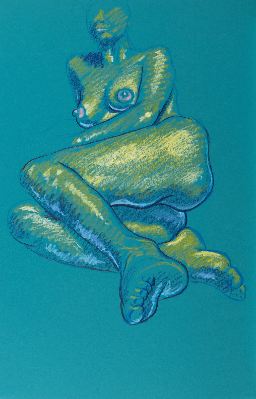 Seated figure, front view by Riley Adamson