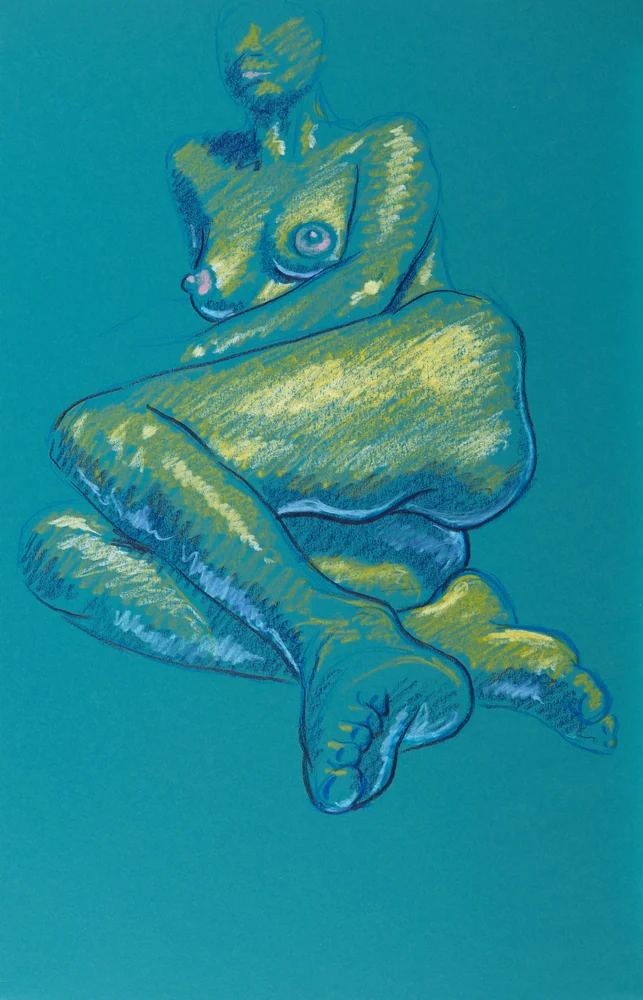 Seated figure, front view by Riley Adamson