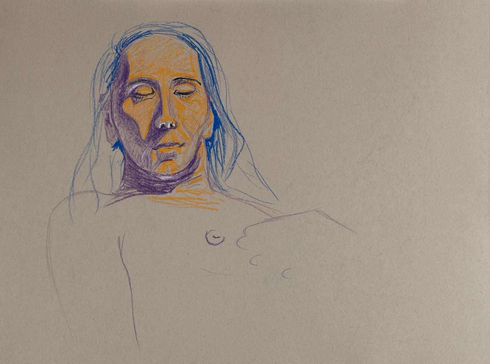 Figure drawing, front view by Riley Adamson