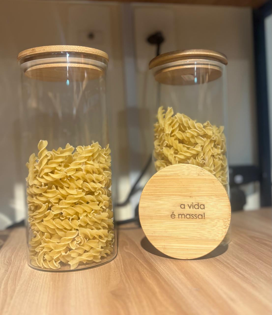 Porta Mantimentos - Tampa Bambu 1,4L
