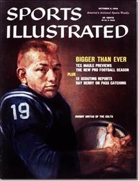 Sports Illustrated cover, October 5, 1959: Johnny Unitas