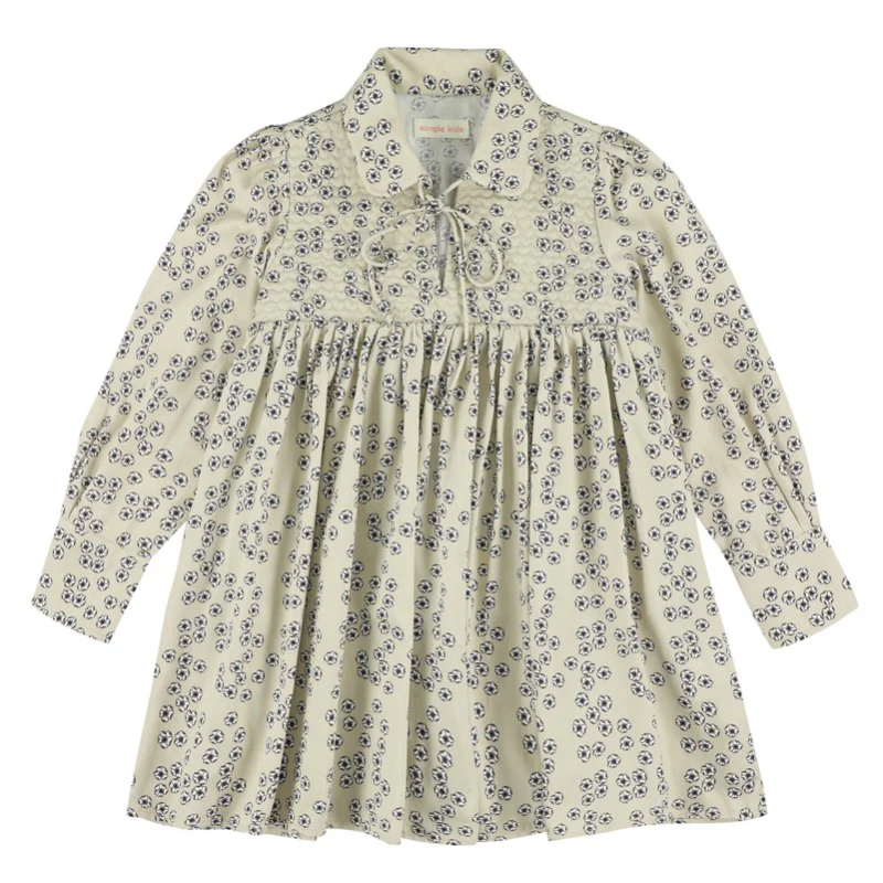 Robe fleurie crème pour fille de Simple Kids Paris