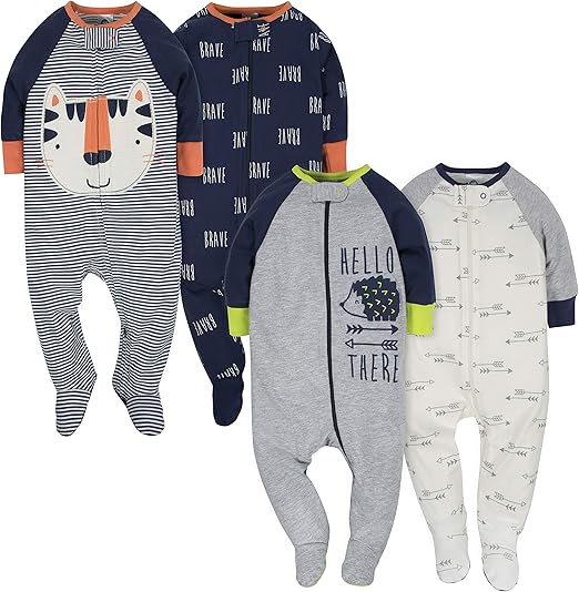 Lot de 4 pyjamas grenouillères pour bébé garçon – Gerber