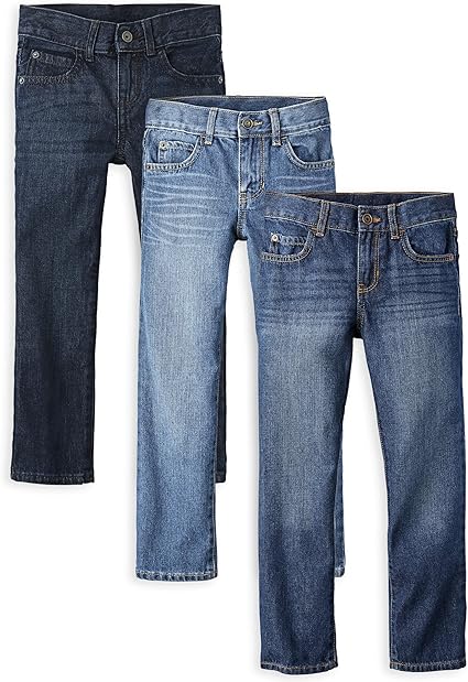 Lot de jeans droits basiques pour garçon