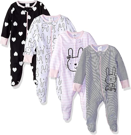 Lot de 4 pyjamas grenouillères pour bébé fille – Gerber