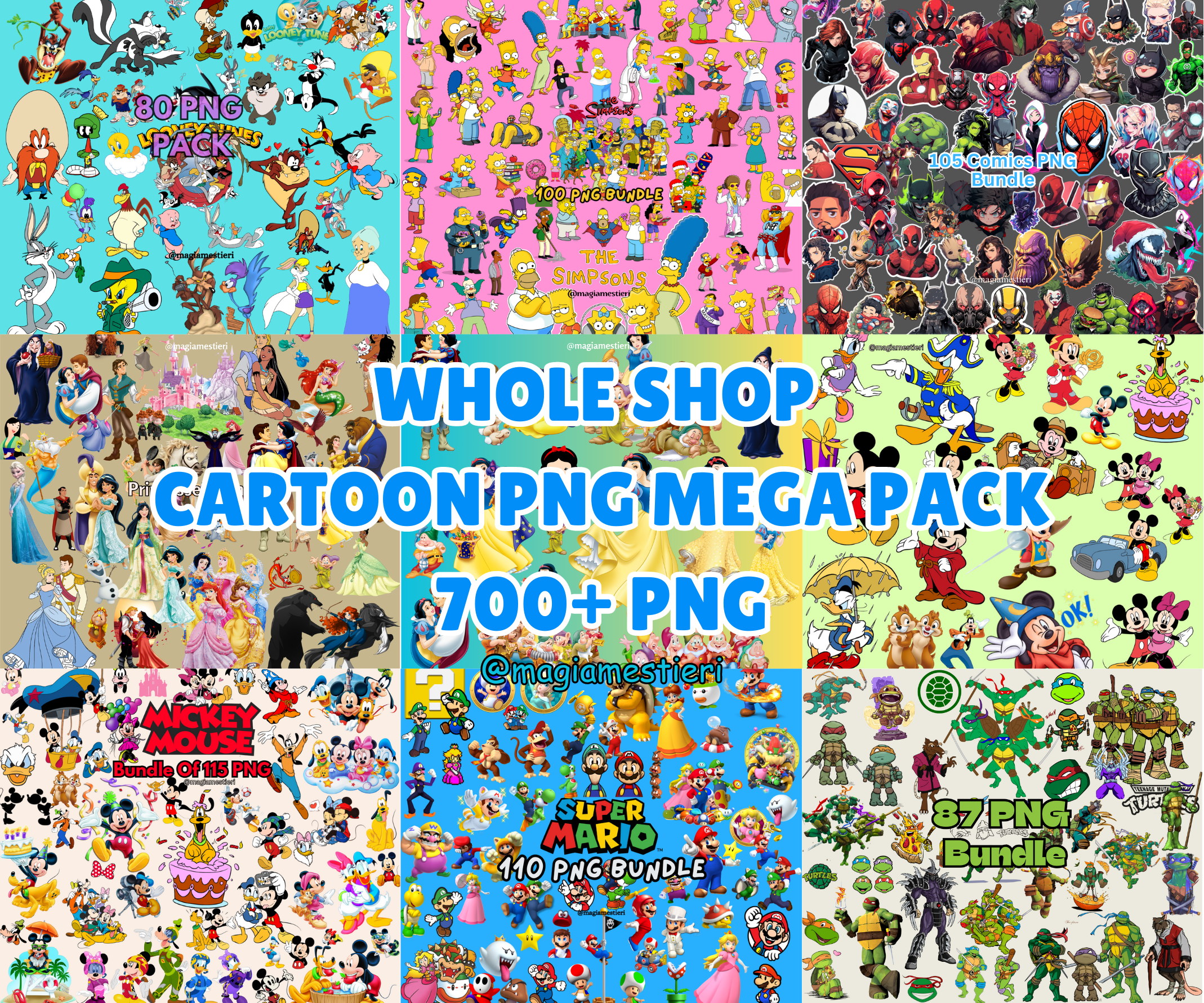 Mega Cartoon PNG Bundle