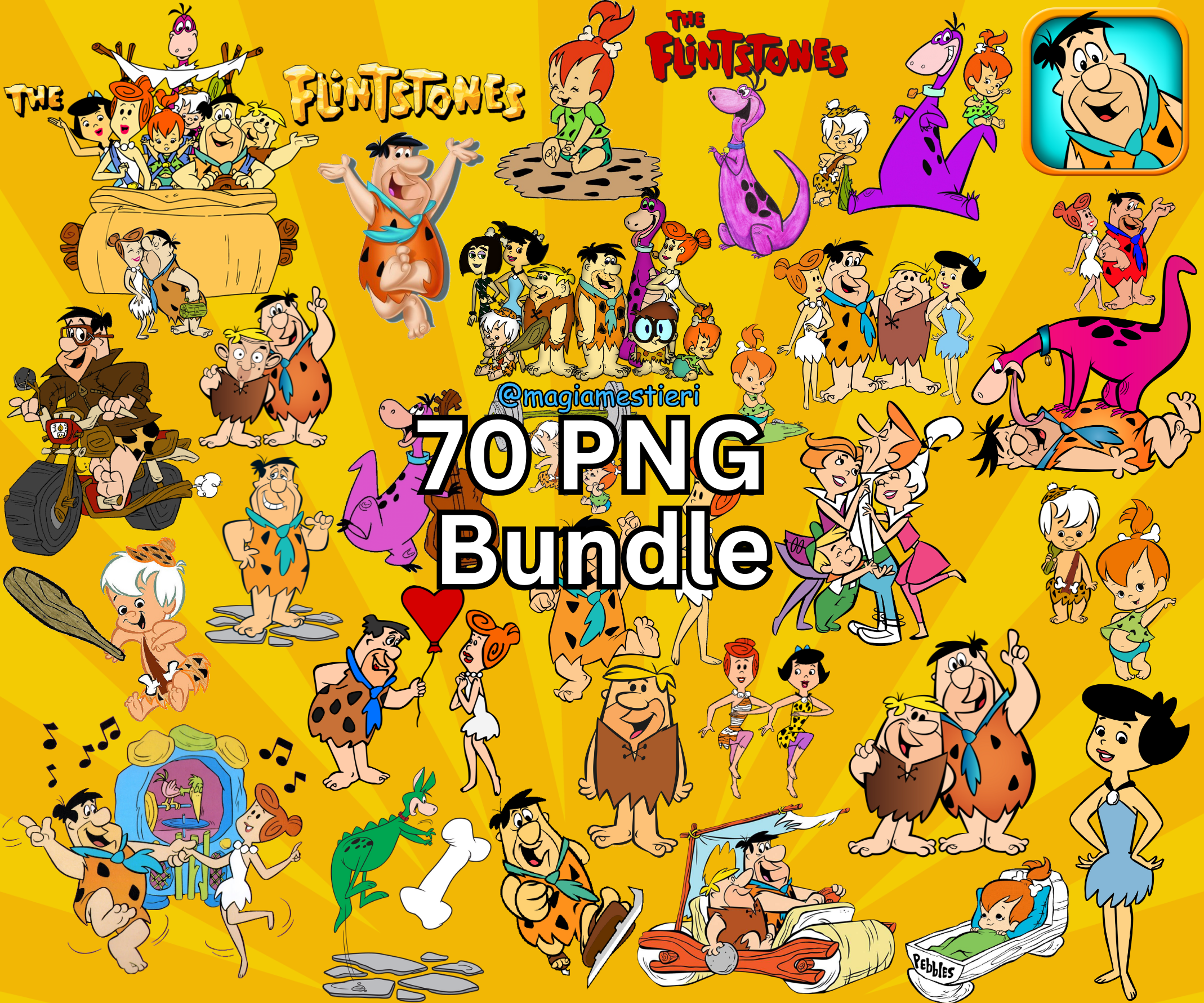Flinstones 70 Clipart - High Resolution Images