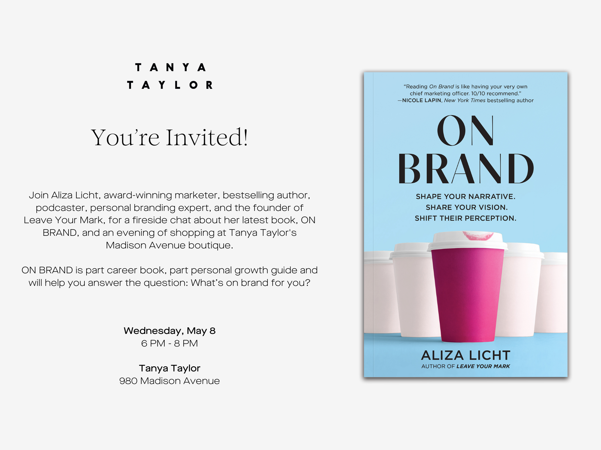 Join Me for an ON BRAND Book Event