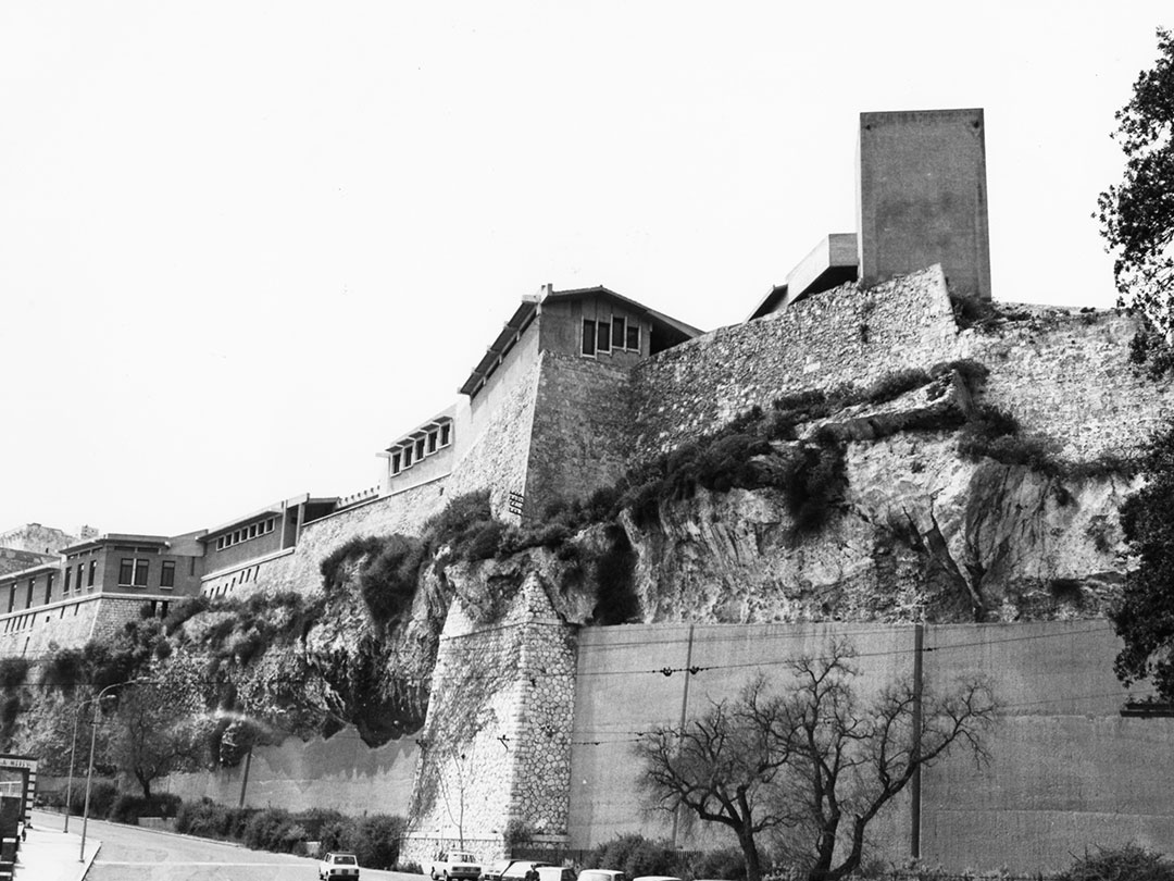 Vista della Cittadella dai Giardini pubblici (Archivio Cecchini - anni ’70)