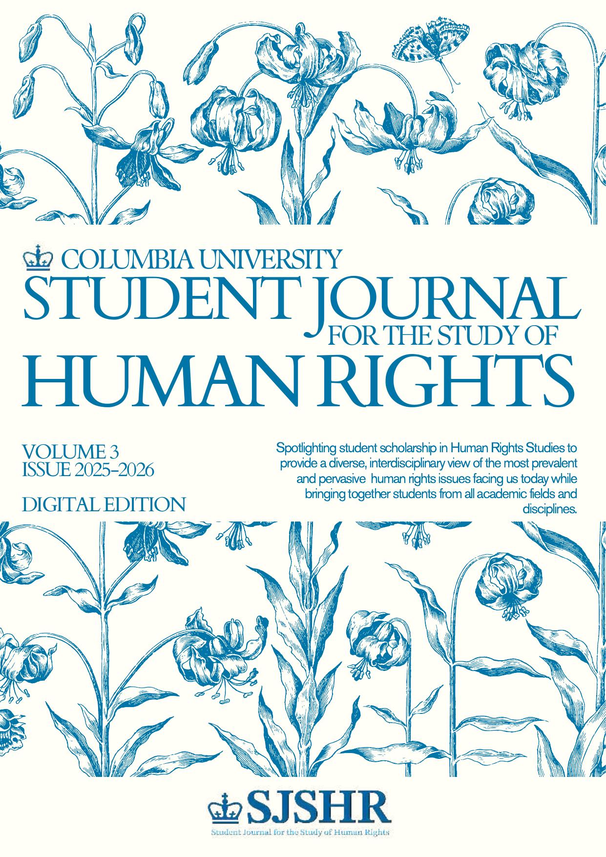 Student Journal for the Study of Human Rights Edisi 1