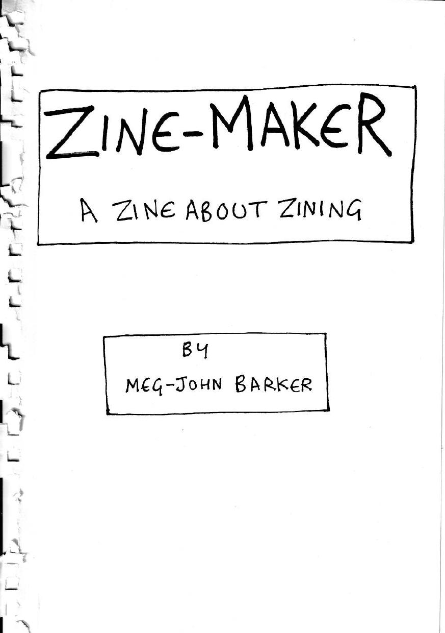 Zine-Maker: A Zine About Zining gambar sampul