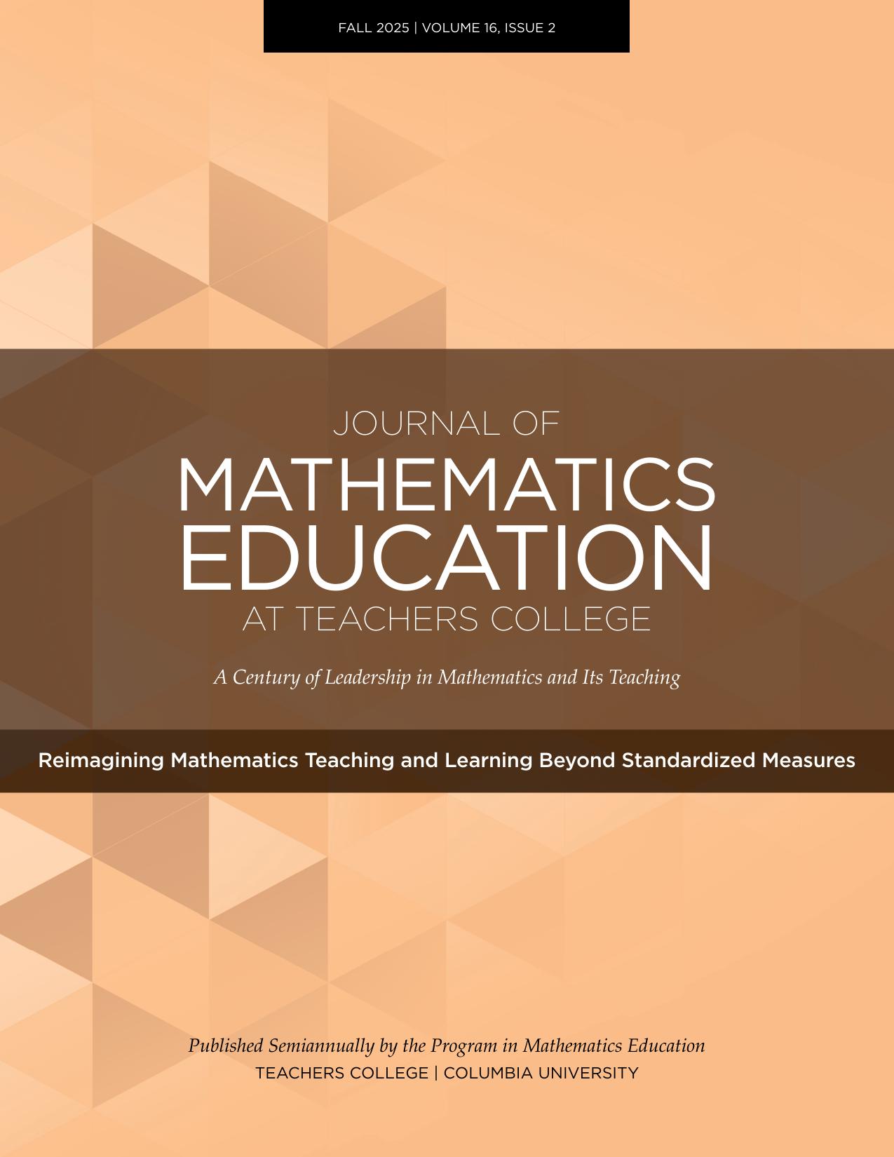 Journal of Mathematics Education at Teachers College Edisi 162