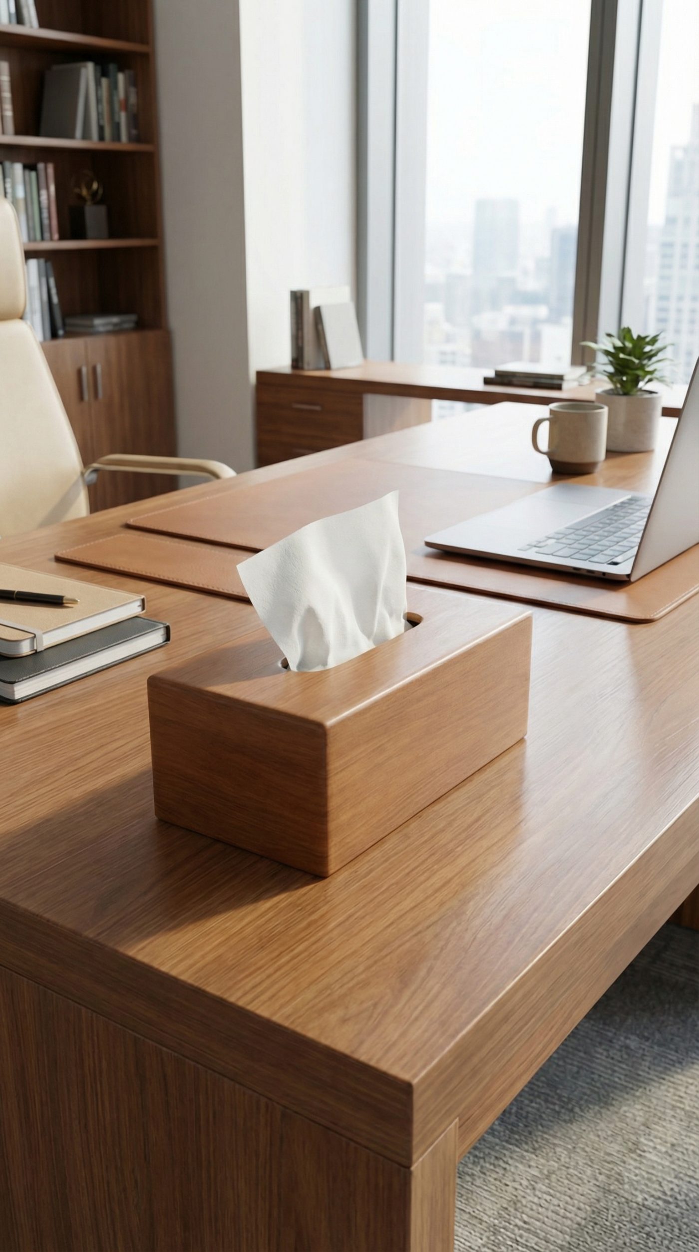 Premium Wooden Tissue Box