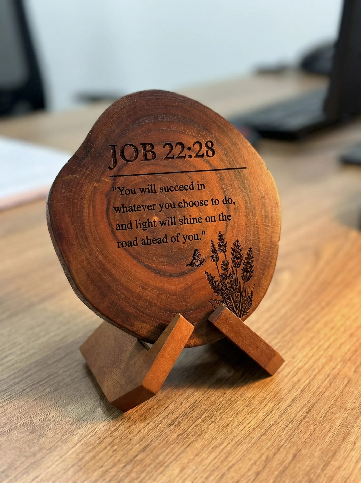 Engraved Wood Slice