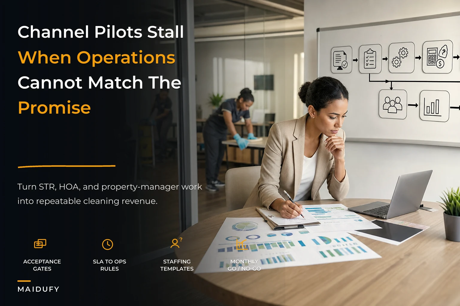 Channel operating model for cleaning businesses