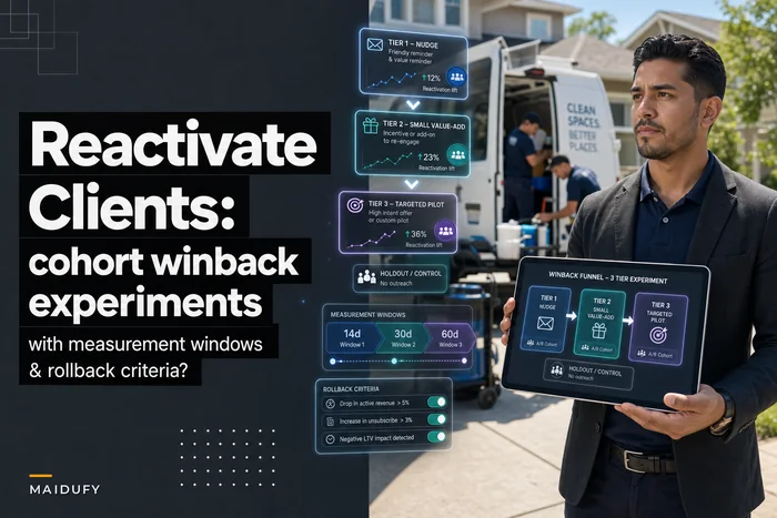 Client reactivation playbook: cohort winback experiments that protect margins