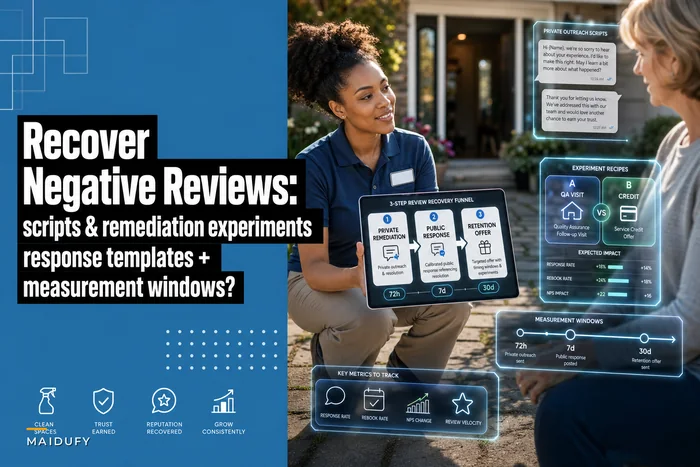 Client review recovery funnel: scripts, remediation experiments and response templates