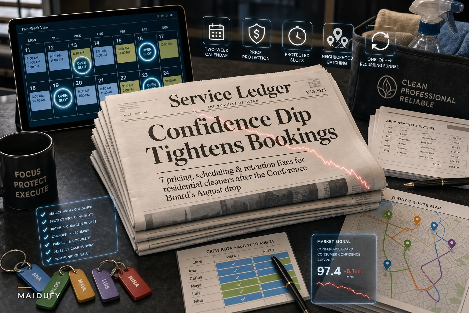 Consumer confidence slips: 7 immediate pricing, scheduling and retention fixes for residential cleaning businesses