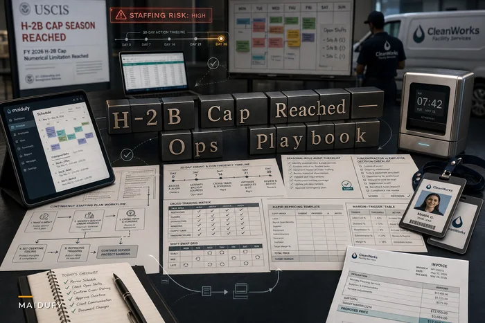 H-2B Cap Reached: 7 Immediate Staffing, Scheduling and Pricing Moves for Cleaning Companies