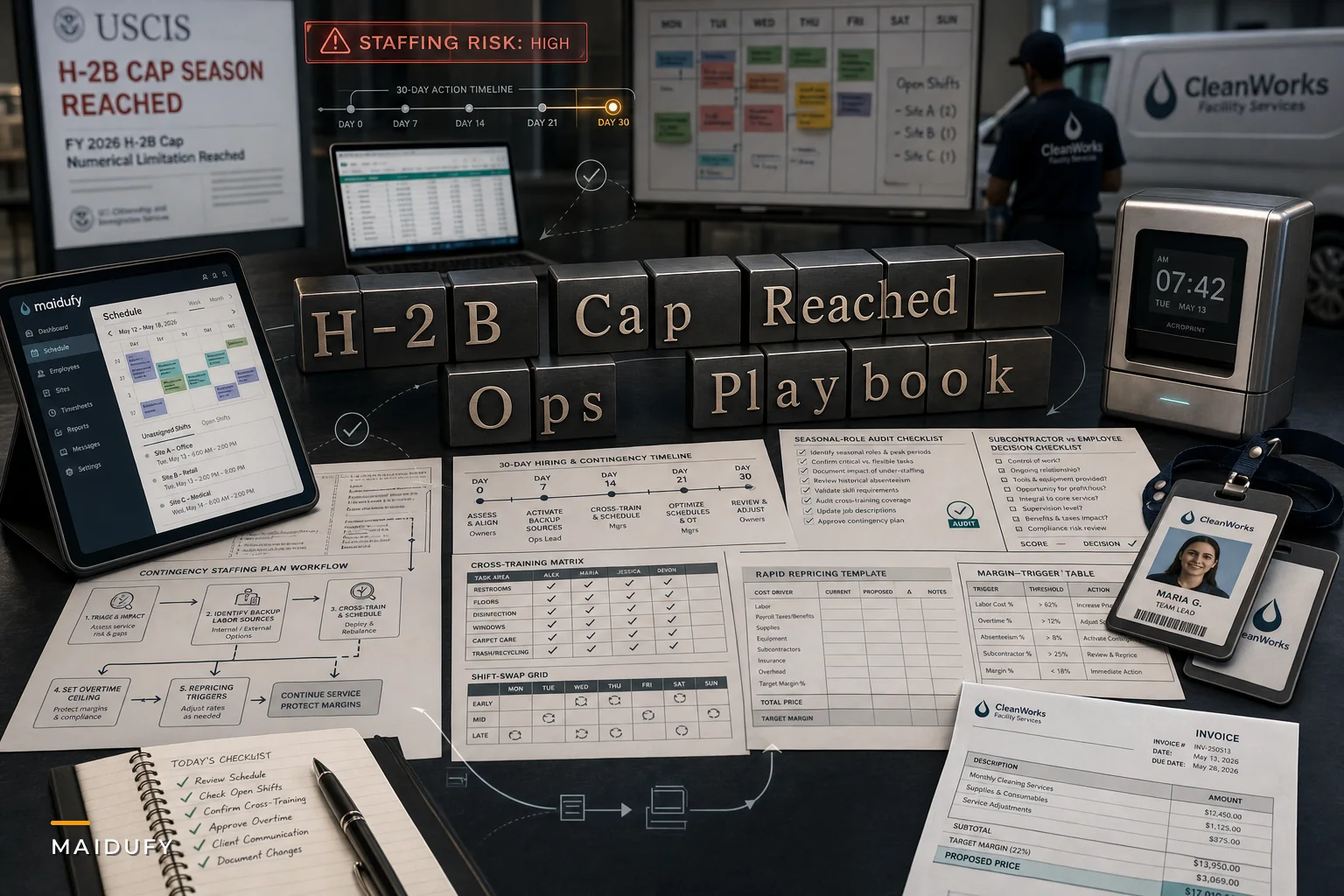 H-2B Cap Reached: 7 Immediate Staffing, Scheduling and Pricing Moves for Cleaning Companies