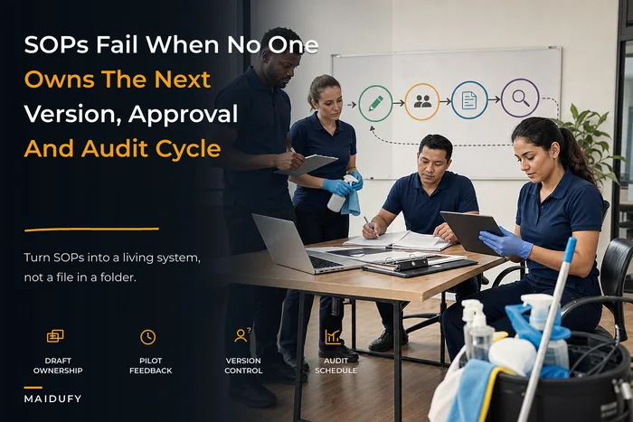 SOP governance for cleaning businesses: a lightweight versioning, approvals and audit lifecycle
