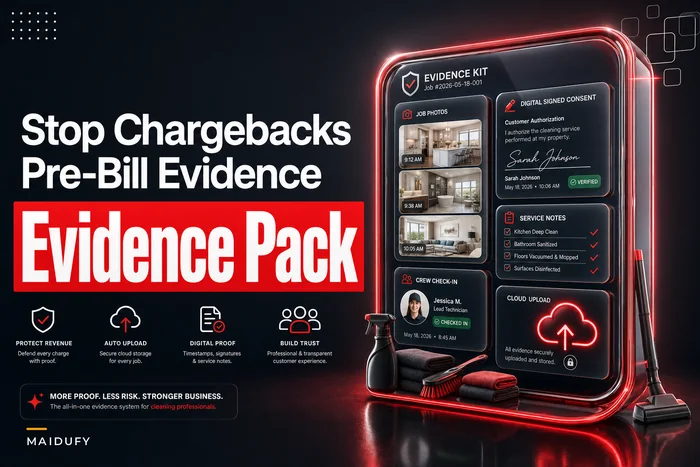 Stop chargebacks before they cost you: pre-billing evidence packages and dispute-response templates for cleaners
