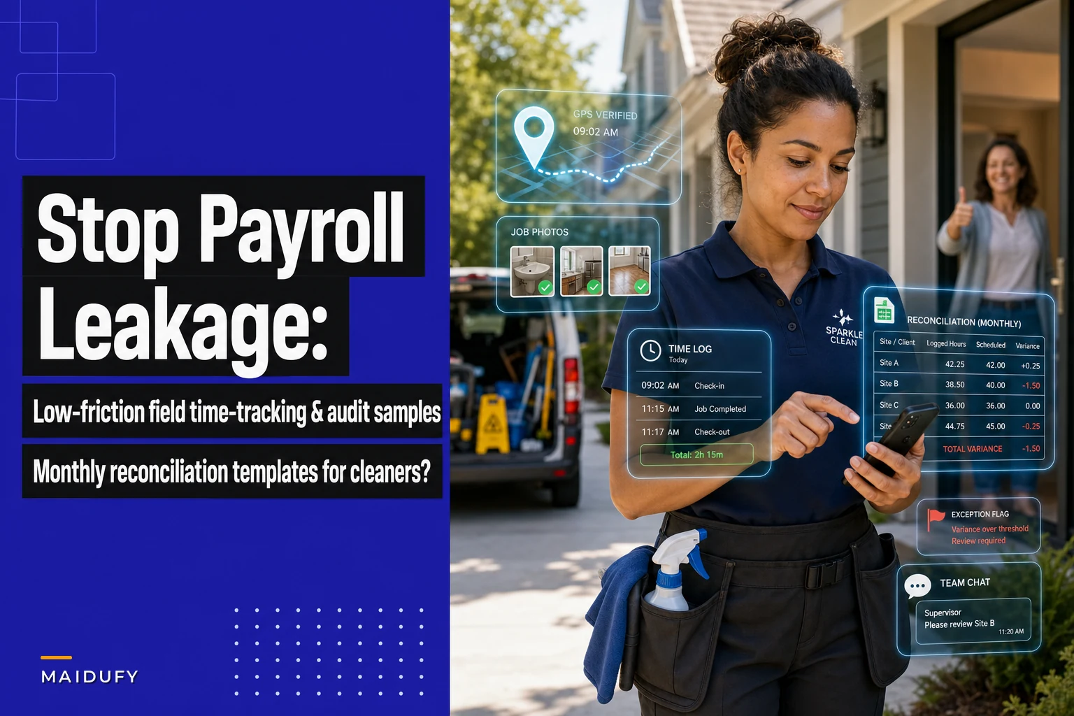 Stop payroll leakage: low-friction field time-tracking, audit samples and reconciliation templates for cleaners