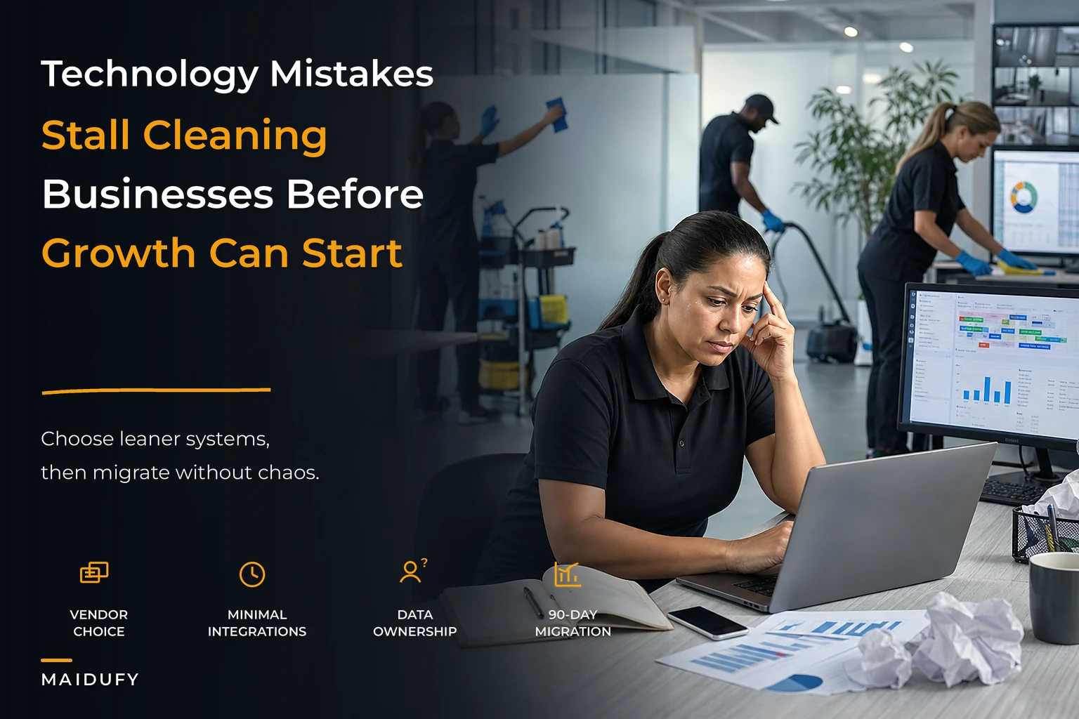 Technology mistakes that stall cleaning businesses