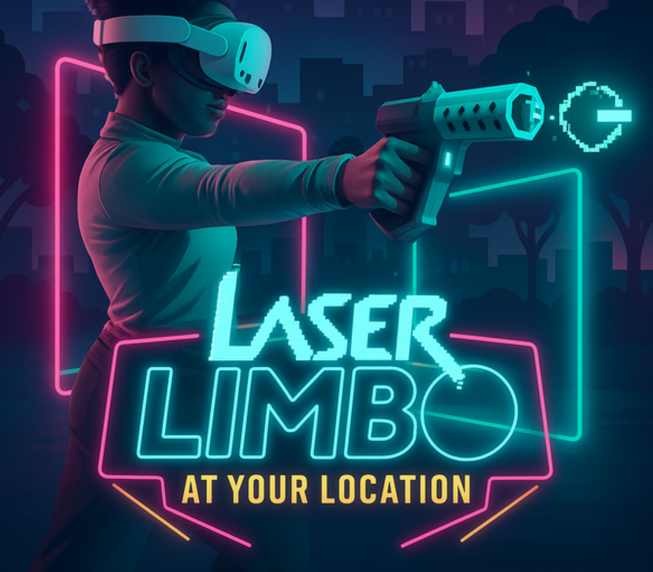 Laser Limbo At Your location 1hour session/Sessão de 1 hora de Laser Limbo no seu espaço