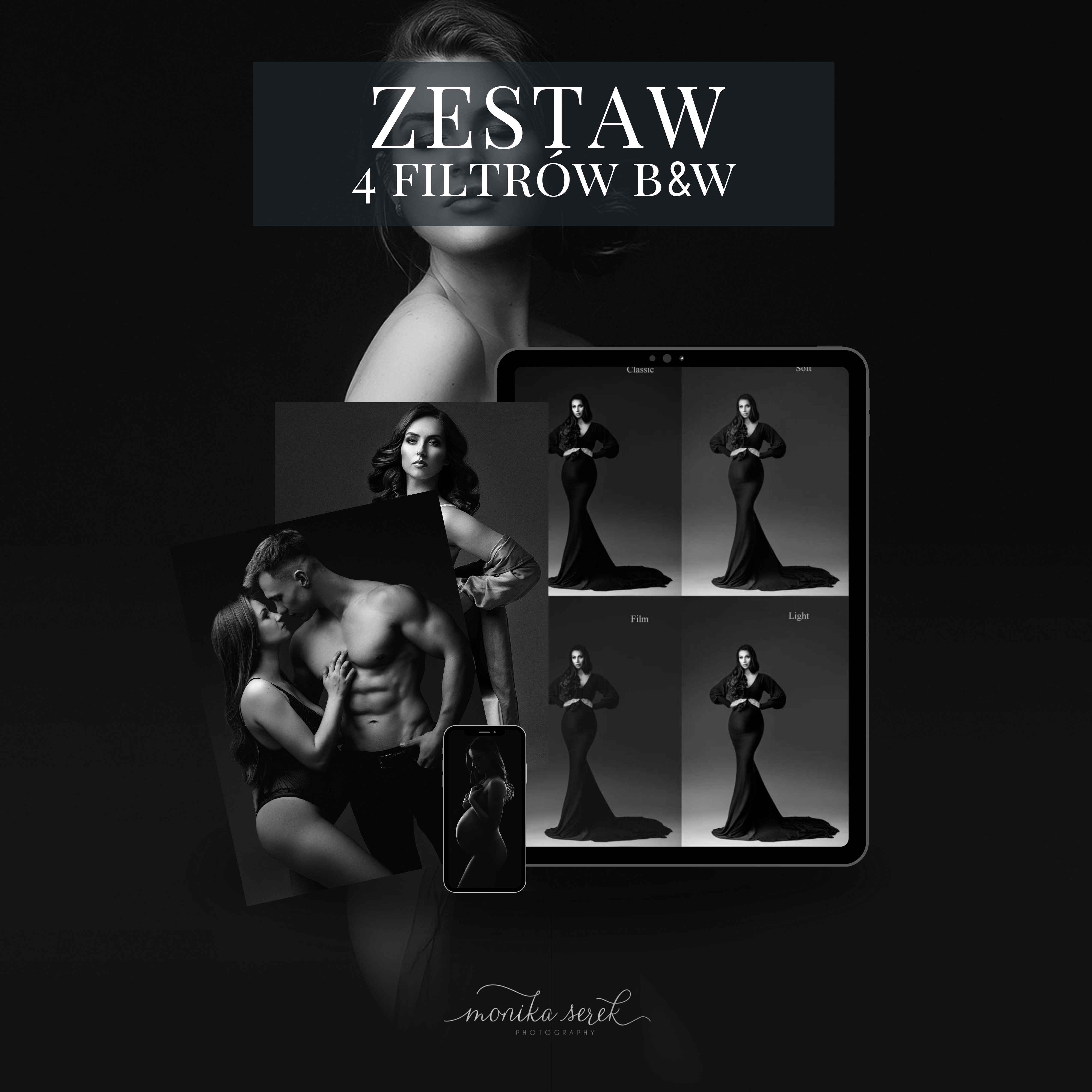 Zestaw 4 Filtrów B&W do PS