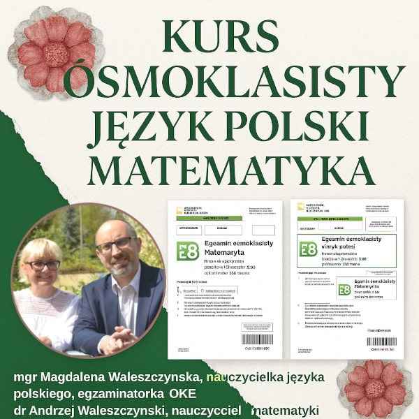 Stacjonarny kurs ósmoklasisty z języka polskiego i matematyki - Serock