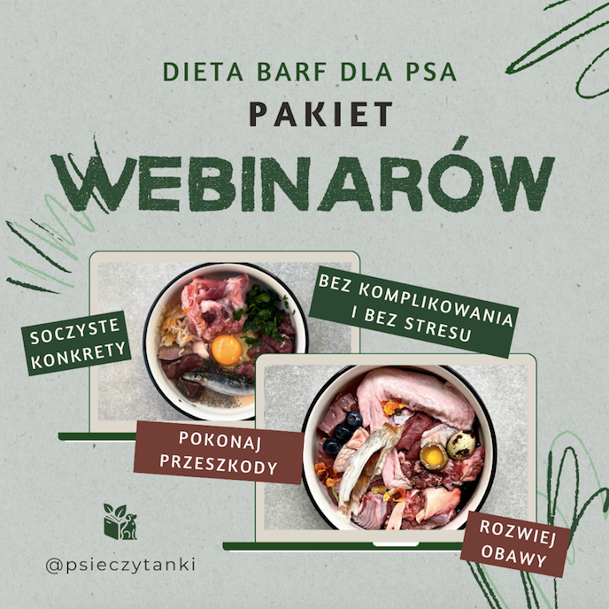 PAKIET WEBINARÓW: BARF dla psa bez stresu