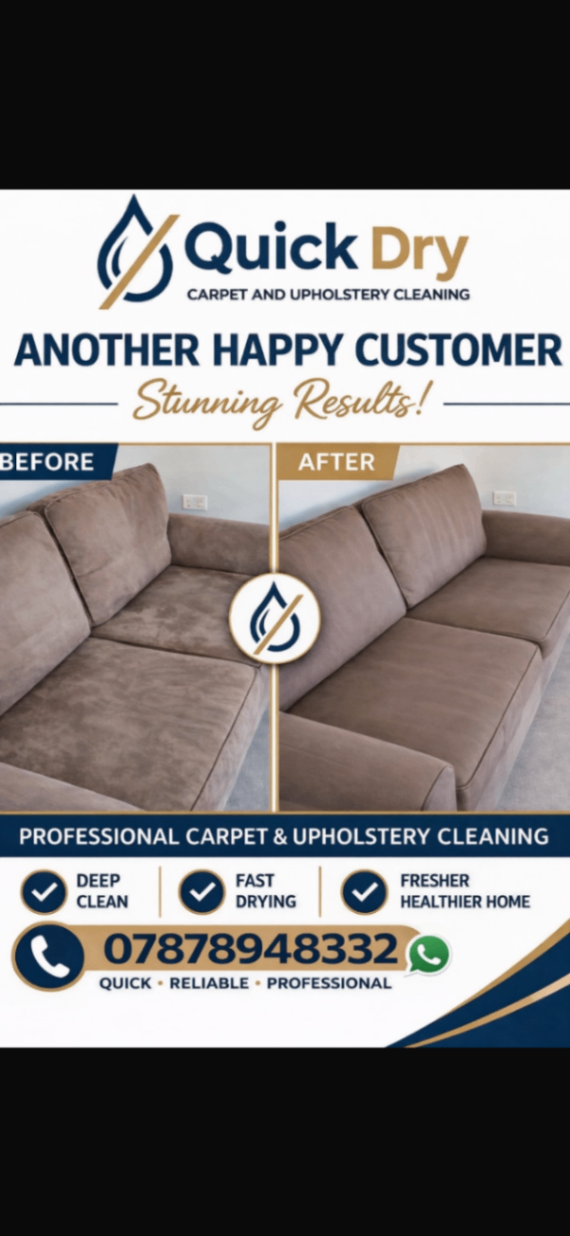 Quick Dry Carpet and Upholstery Cleaning