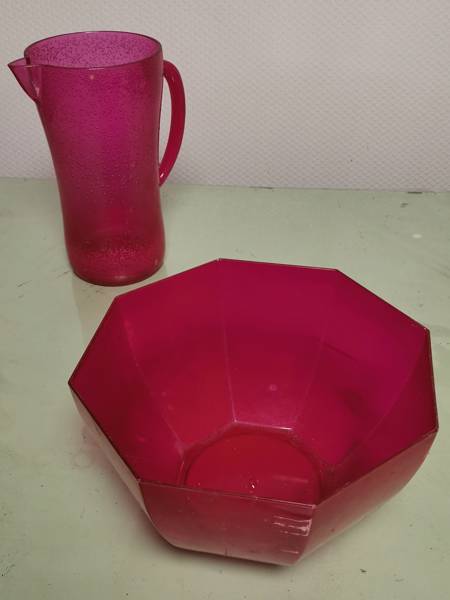 Pichet et bol plastique – Chez bibi · Lugos
