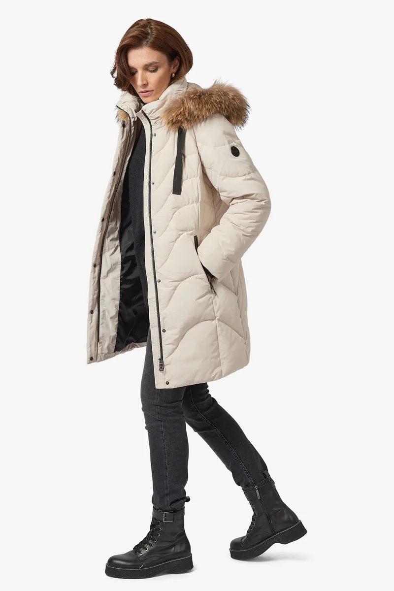 Doudoune avec fourrure véritable Frandsen — détail