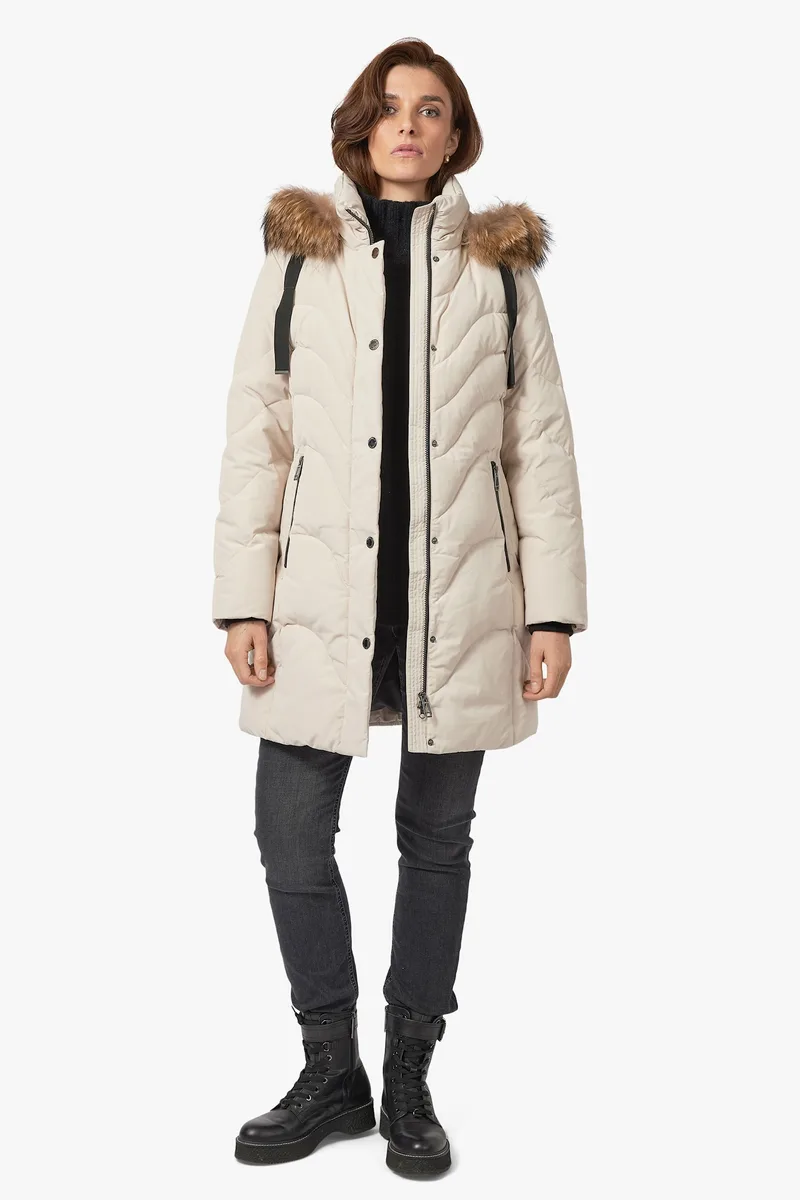 Doudoune avec fourrure véritable Frandsen — détail