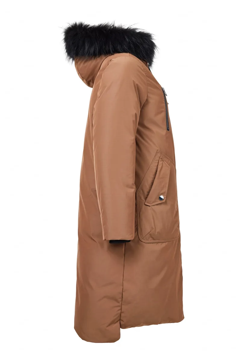 Manteau en duvet avec fourrure véritable Frandsen — détail