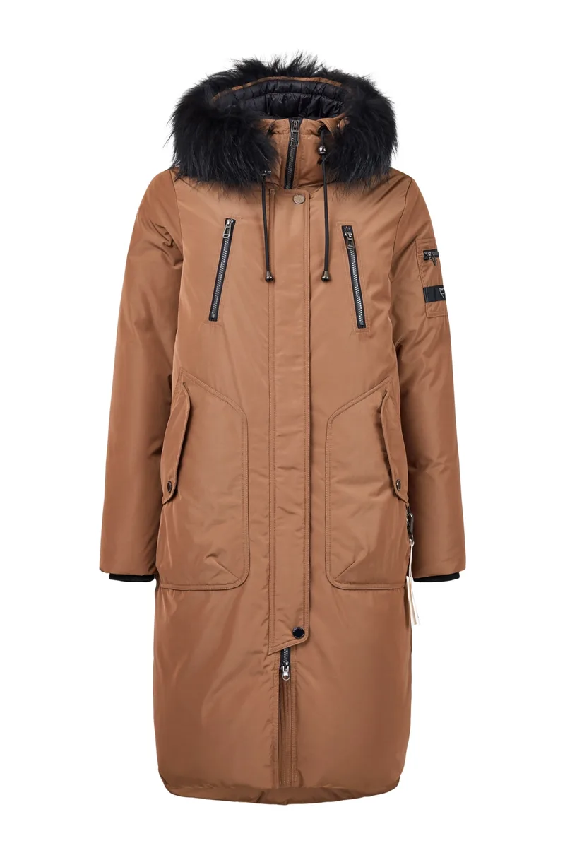 Manteau en duvet avec fourrure véritable Frandsen — devant