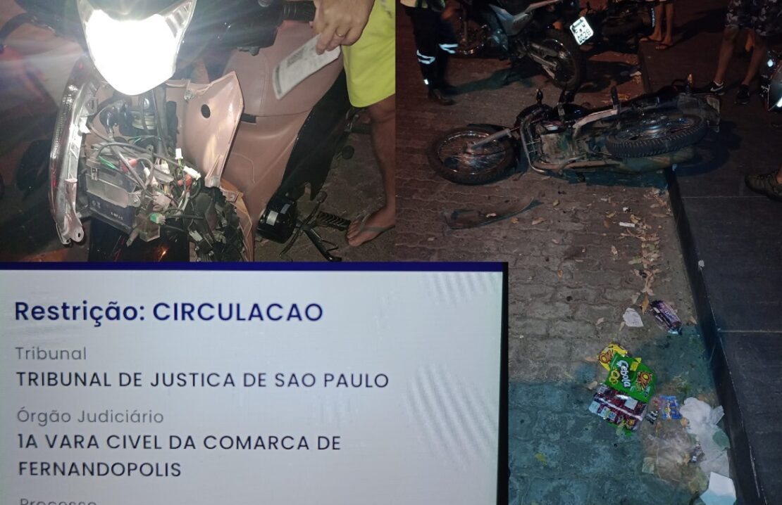 Motorista bate em motos estacionadas e foge em Guanambi