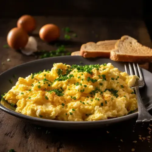 Easy and Creamy Scrambled Eggs recipe