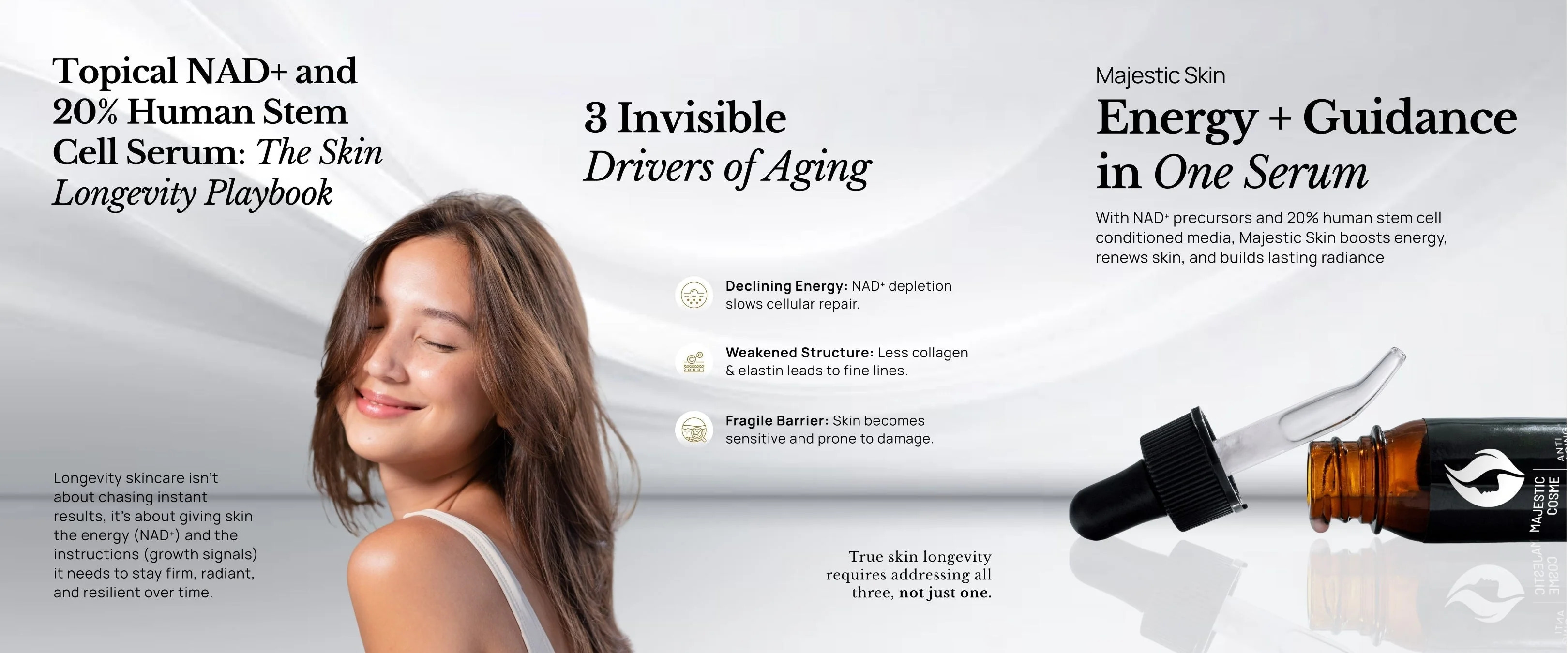 Topical NAD+ and 20% Human Stem Cell Serum: The Skin Longevity Playbook